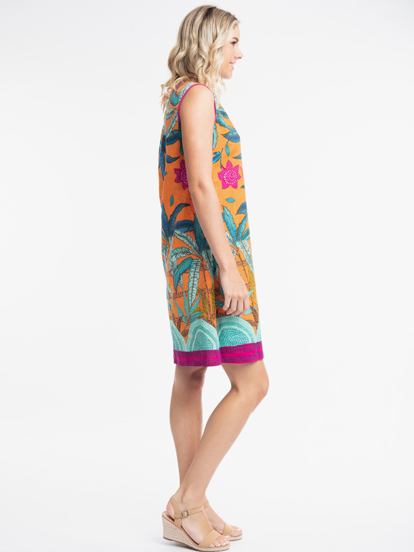 Orientique Narancssárga és kék Orientique Paphos női fordítható ruha