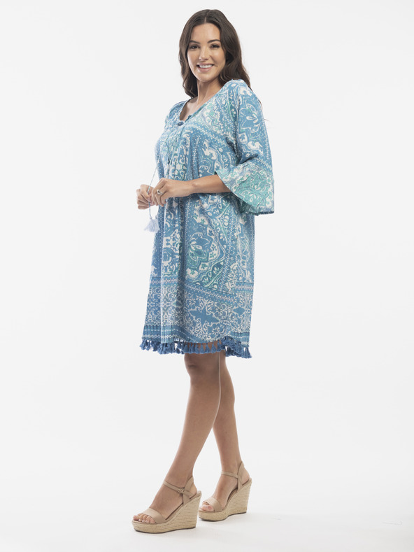 Orientique Kék Orientique női mintás ruha