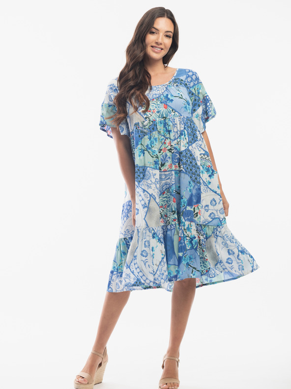 Orientique Kék Orientique női mintás ruha