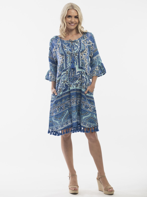 Orientique Kék Orientique női mintás ruha
