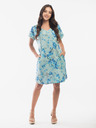 Orientique Orientique kék-mentol színű női mintás fordítható ruha