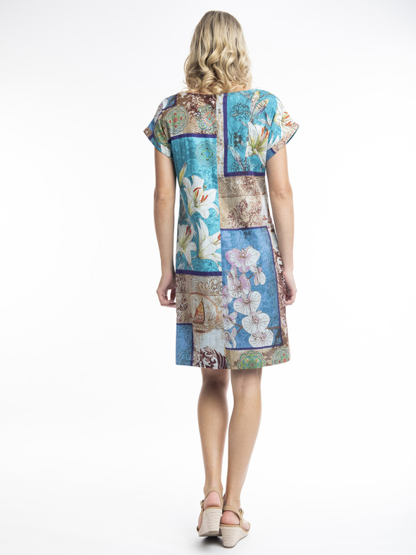 Orientique Orientique Leonardo kék női mintás fordított ruha Orientique Leonardo kék női mintás fordítható ruha