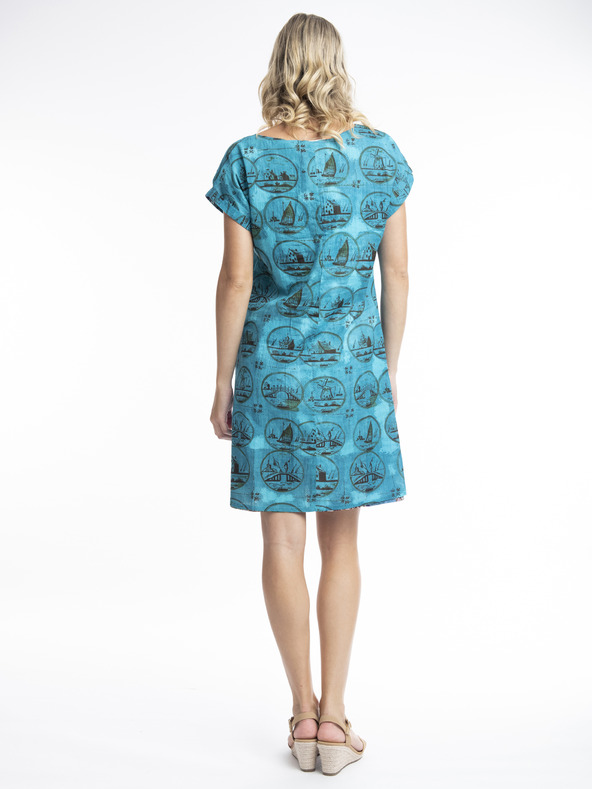 Orientique Orientique Leonardo kék női mintás fordított ruha Orientique Leonardo kék női mintás fordítható ruha