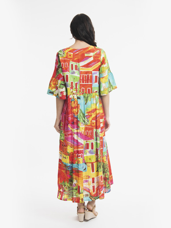 Orientique Orientique Aiya Napa piros női mintás maxiruha Orientique Aiya Napa