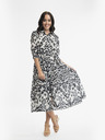 Orientique Fehér-fekete Orientique Izmir női mintás midi ruha