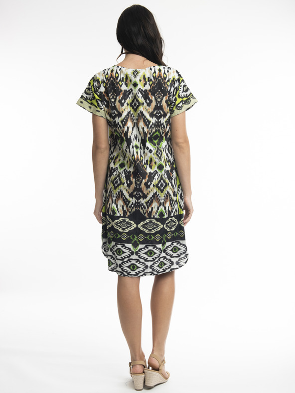 Orientique Zöld és fekete Orientique Izmir női mintás, fordítható ruha