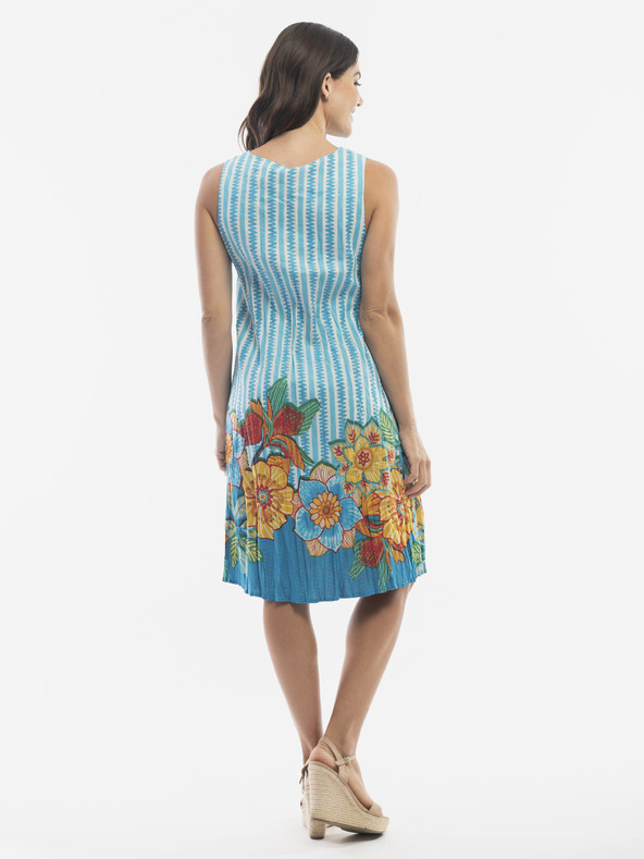 Orientique Orientique kék női mintás fordítható ruha