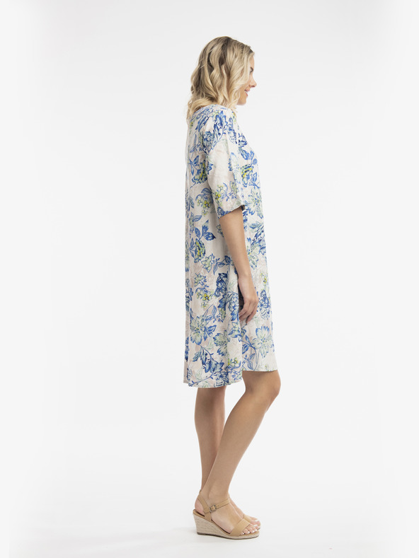 Orientique Fehér és kék Orientique Rhodes női mintás női ruha