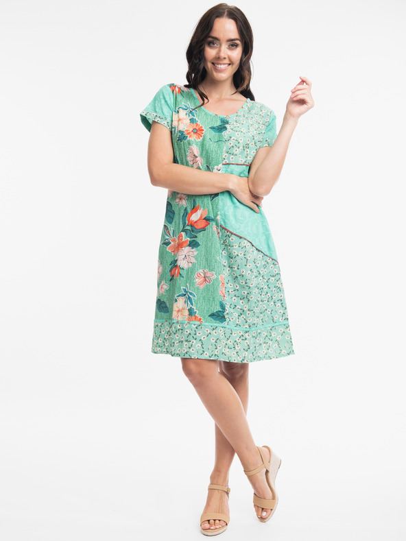 Orientique Türkiz női lenvászon ruha Orientique Kaleici