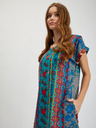 Orientique Orientique kék és petrol színű női mintás ruha