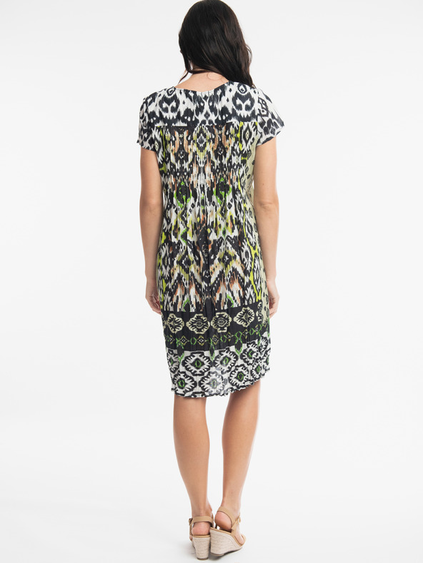 Orientique Fekete és zöld Orientique Izmir női mintás ruha