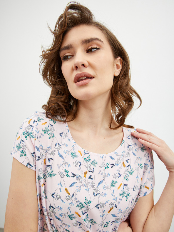 ZOOT.lab Világos rózsaszín virágos blúz ZOOT.lab Berenika