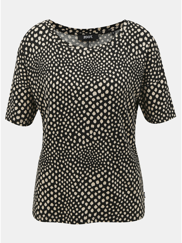 ZOOT.lab Bézs és fekete női mintás ZOOT.lab Normandy póló