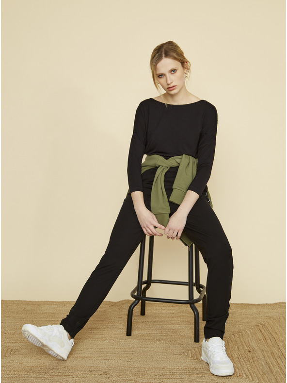 ZOOT.lab Fekete női ZOOT Baseline Xenia csíkos nadrág Xenia csíkos nadrág