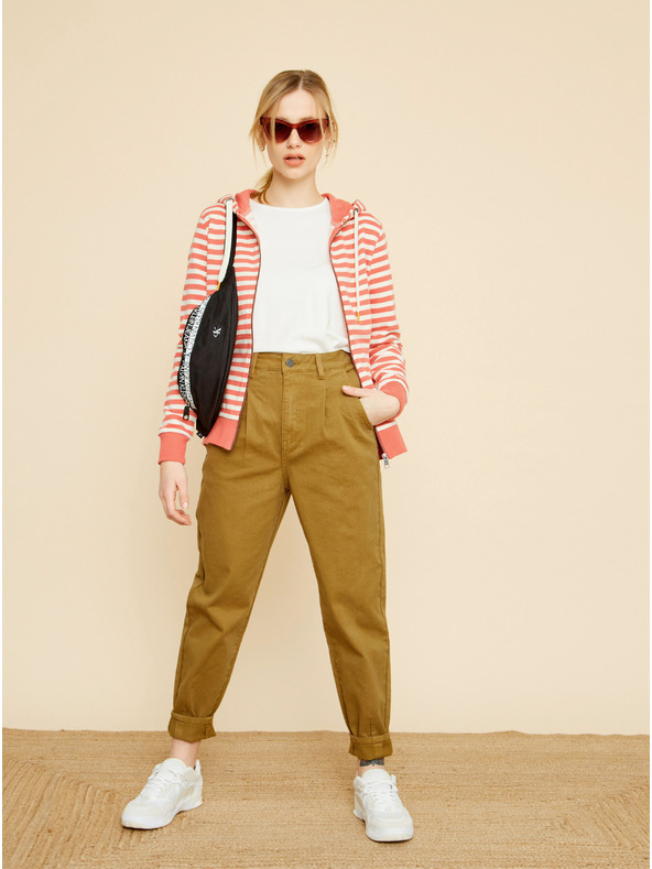 ZOOT.lab Fehér és piros női csíkos pulóver ZOOT.lab Marilyn Marilyn