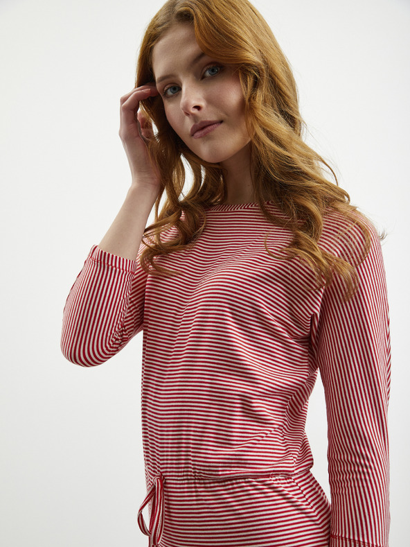 ZOOT.lab Fehér és piros női csíkos ruha nyakkendővel ZOOT.lab Demi