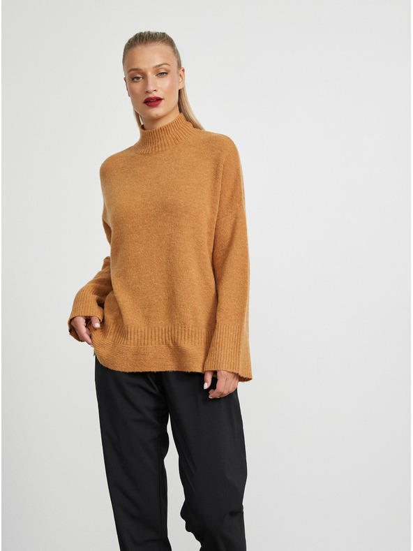 ZOOT.lab Női barna gyapjúkeverék laza kardigán METROOPOLIS by ZOOT.lab Belen női kardigán