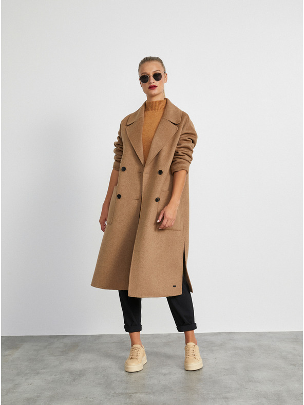 ZOOT.lab Női barna gyapjúkeverék laza kardigán METROOPOLIS by ZOOT.lab Belen női kardigán