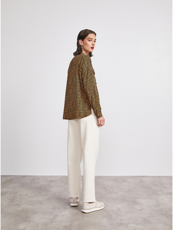 ZOOT.lab Fekete és barna női mintás laza póló METROOPOLIS by ZOOT.lab Ingrid