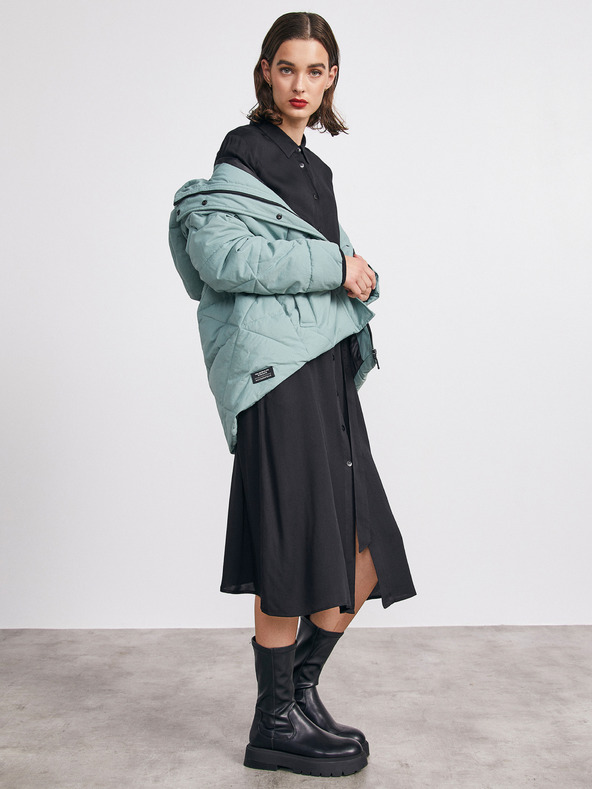 ZOOT.lab Fekete női ing midi ruha METROOPOLIS by ZOOT.lab Sharon