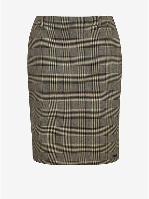 ZOOT.lab Világosszürke női kockás erszényes szoknya METROOPOLIS by ZOOT.lab Fatima