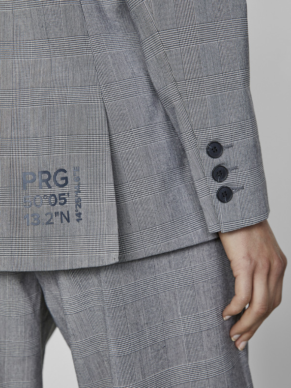 ZOOT.lab Világosszürke női kockás kabát METROOPOLIS by ZOOT.lab Sonia