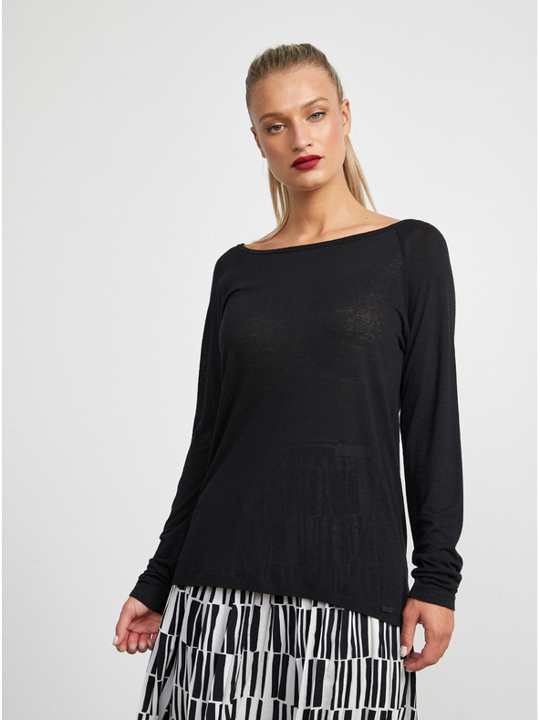 ZOOT.lab Fekete női ing vászon METROOPOLIS by ZOOT.lab Elfie Elfie