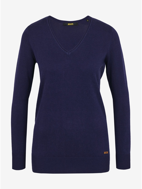 ZOOT.lab Sötétkék női alap v-nyakú pulóver ZOOT.lab Irma