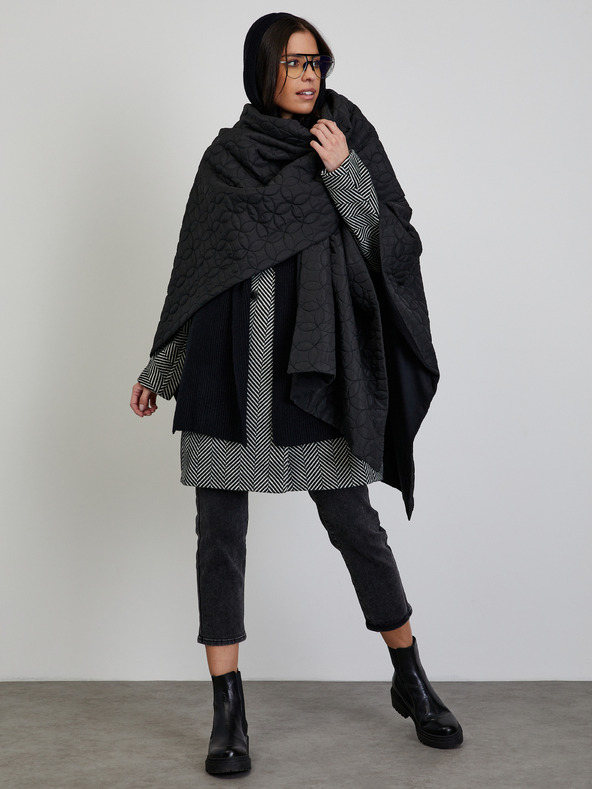 ZOOT.lab Fehér és fekete női mintás télikabát ZOOT.lab Sherry