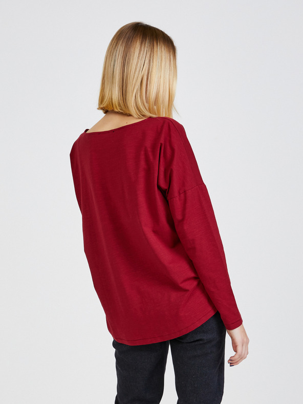 ZOOT.lab Piros női hosszú ujjú basic póló ZOOT.lab Evana