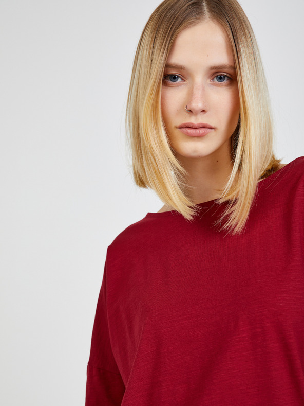 ZOOT.lab Piros női hosszú ujjú basic póló ZOOT.lab Evana