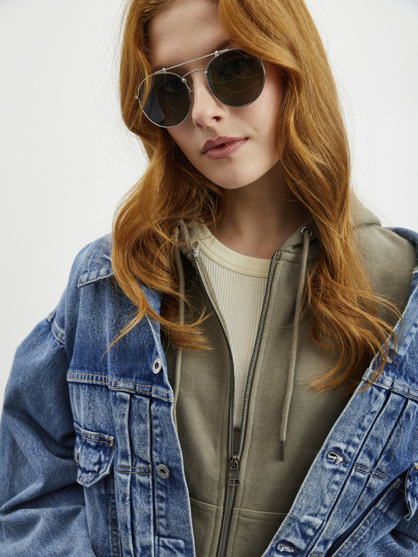 ZOOT.lab Khaki női kapucnis pulóver cipzárral ZOOT.lab