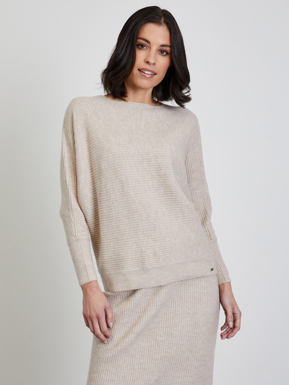 ZOOT.lab Bézs színű női bordás kardigán ZOOT.lab