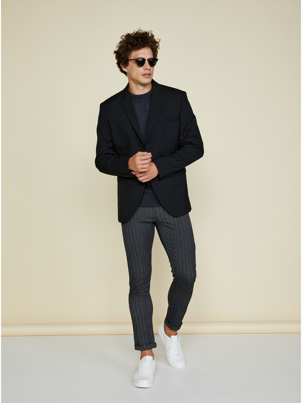 ZOOT.lab Sötétszürke férfi basic pulóver ZOOT.lab Olin