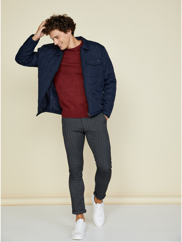 ZOOT.lab Férfi bordó alap pulóver ZOOT.lab Olin