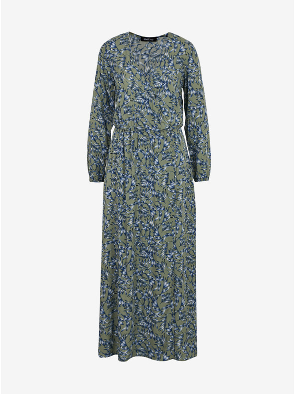 ZOOT.lab Kékeszöld női mintás hosszú ruha ZOOT.lab Eliane ZOOT.lab Eliane