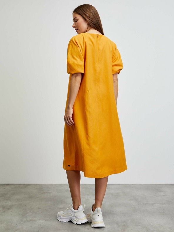 ZOOT.lab Narancssárga alap ruha ballon ujjú METROOPOLIS by ZOOT.lab Vasilisa