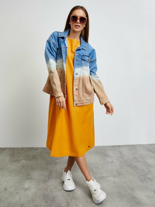 ZOOT.lab Narancssárga alap ruha ballon ujjú METROOPOLIS by ZOOT.lab Vasilisa