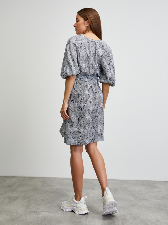 ZOOT.lab Fehér-fekete mintás ruha METROOPOLIS by ZOOT.lab Trudy