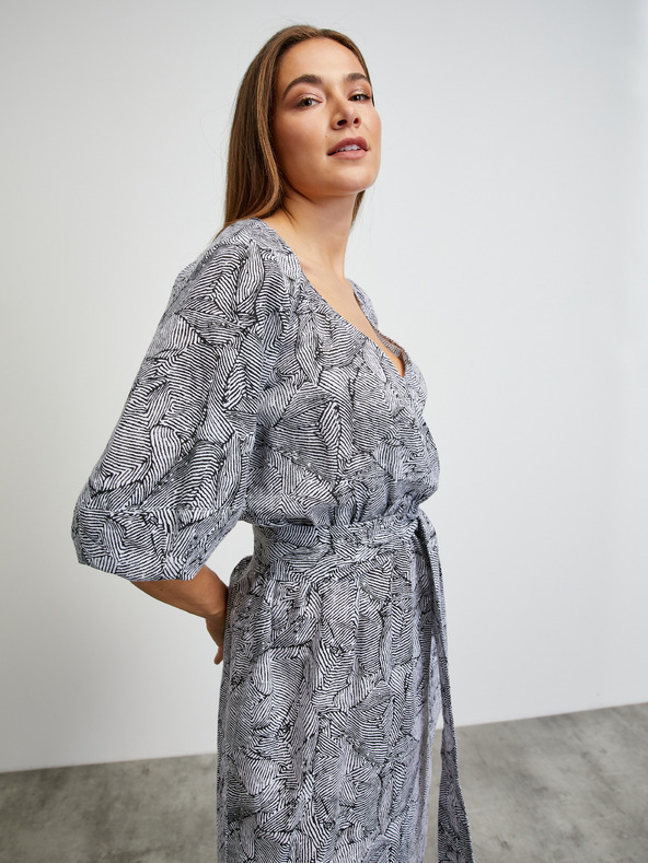 ZOOT.lab Fehér-fekete mintás ruha METROOPOLIS by ZOOT.lab Trudy