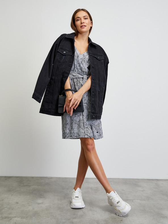 ZOOT.lab Fehér-fekete mintás ruha METROOPOLIS by ZOOT.lab Trudy