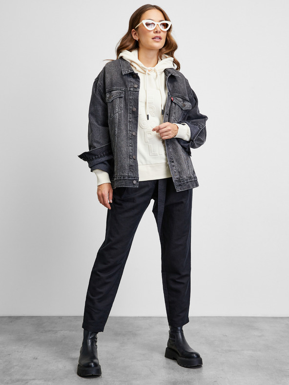 ZOOT.lab Krémszínű kapucnis pulóver METROOPOLIS by ZOOT.lab Nollan