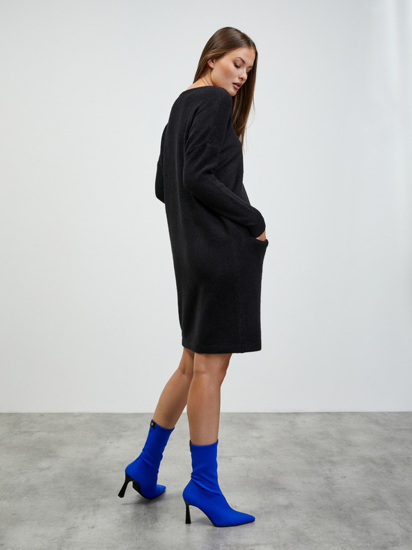 ZOOT.lab Fekete gyapjú pulóver ruha ZOOT.lab Dania