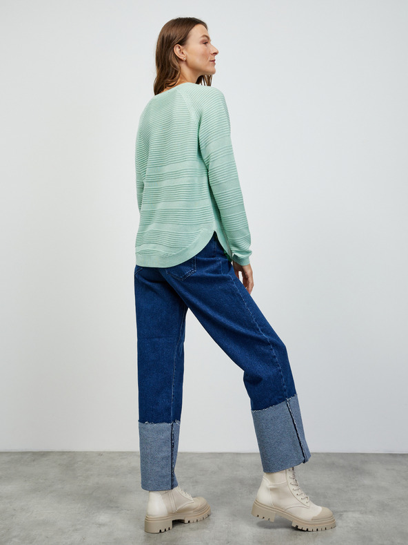 ZOOT.lab Női menta bordázott kardigán ZOOT.lab Heddie