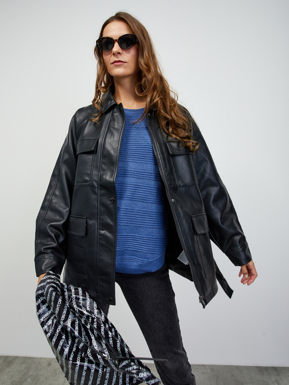 ZOOT.lab Kék női bordázott pulóver ZOOT.lab Heddie