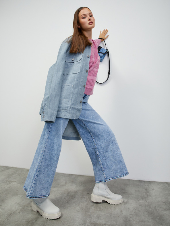 ZOOT.lab Rózsaszín női bordás pulóver ZOOT.lab Heddie