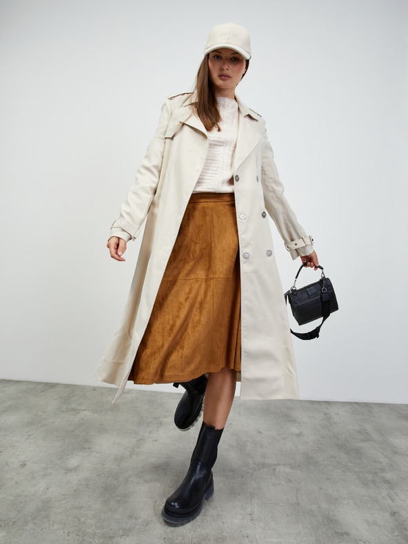 ZOOT.lab Bézs női bordázott pulóver ZOOT.lab Natacha