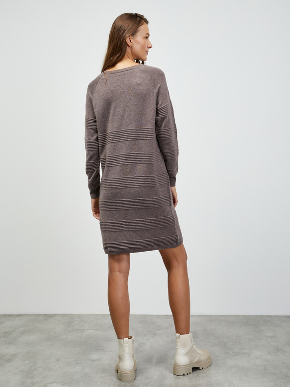 ZOOT.lab Barna csíkos pulóver ruha ZOOT.lab Bellarose