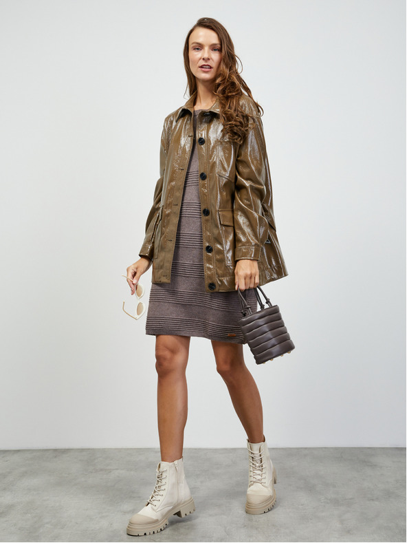 ZOOT.lab Barna csíkos pulóver ruha ZOOT.lab Bellarose