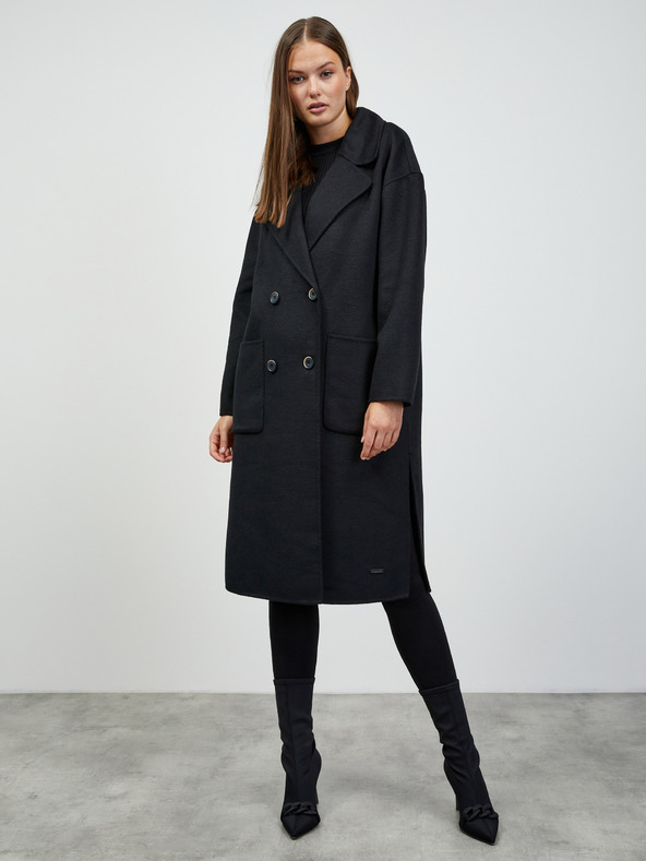 ZOOT.lab Fekete női átmeneti kabát gyapjú keverékből ZOOT.lab Kalita